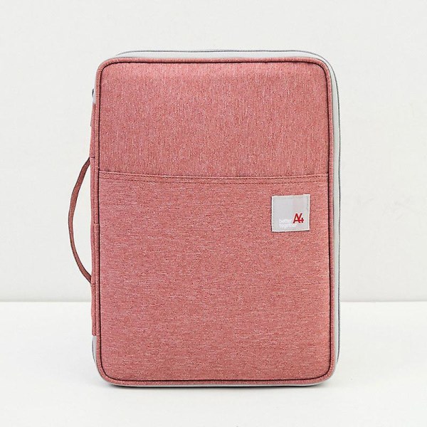 Vanntett Oxfored A4 Filmappe Dokumentveske Business Dokumentmappe Oppbevaringsveske For Notatbøker Penner Pad Datamaskiner Studentgave Pink