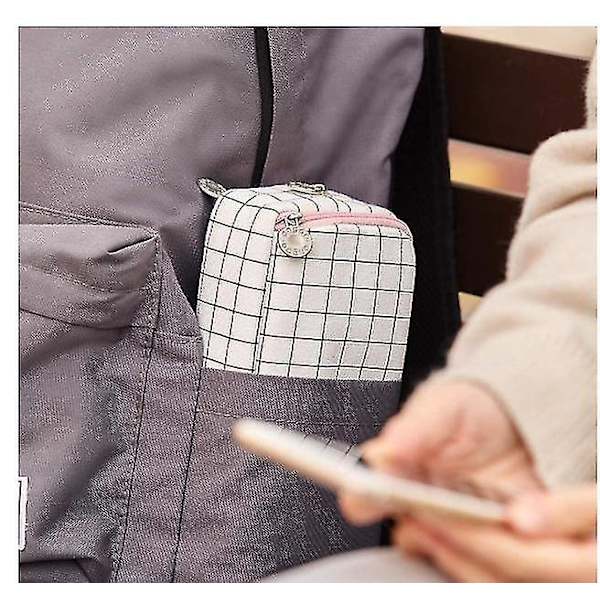 Large Capacity Pencil Case 3 Compartment Pouch Pen Bag pink