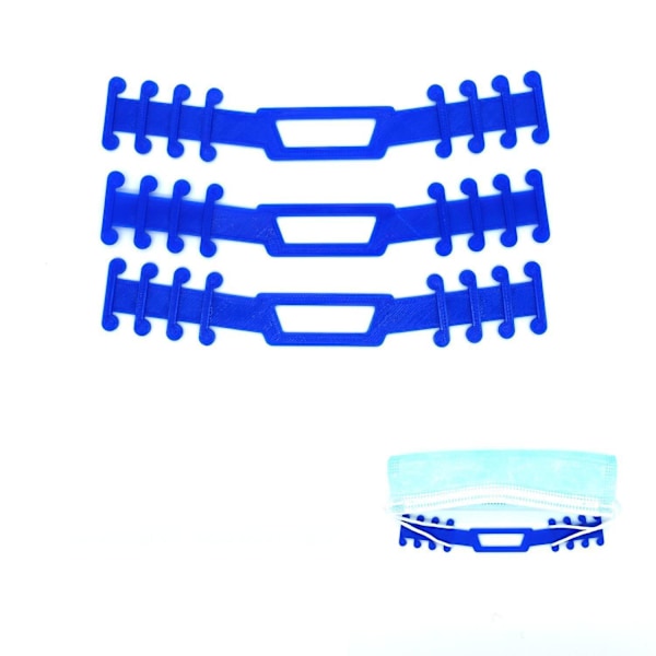 5x Korvasuoja niskaklipsi maskille Blue