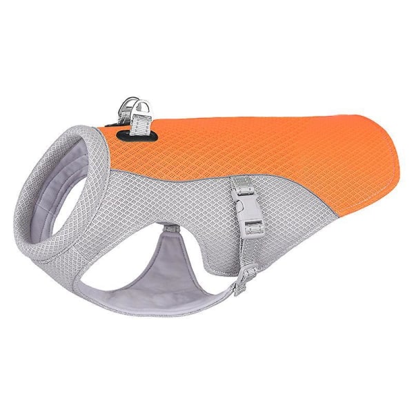 Dog Cooling Vest,dog Cooling Coat,evaporative Swamp Cooler Jacket Safety Reflective Vest For Large Dogs Walking Outdoor Hunting Training Camping orange L (back length 42CM)