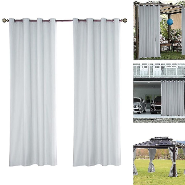 Outdoor Curtains - Garden Decor Porch Curtain Water Resistant Drapes