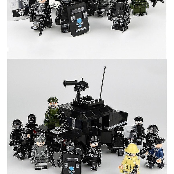 12 stk. Specialpoliti Minifigur Byggeklods Dukke Lille Partikel Samlet Dukke Legetøj