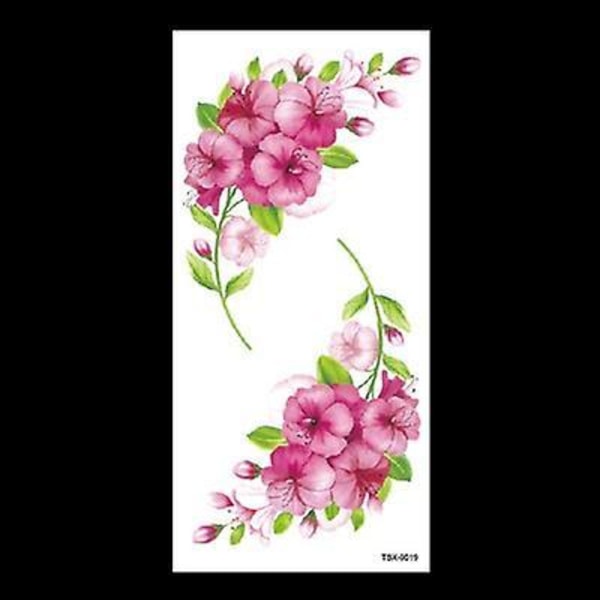 Beauty 1 Pcs Make Up Fake Temporary Tattoos Stickers Rose Flowers Arm Shoulder Tattoo Waterproof Women Big Flash Tattoo On Body TY800