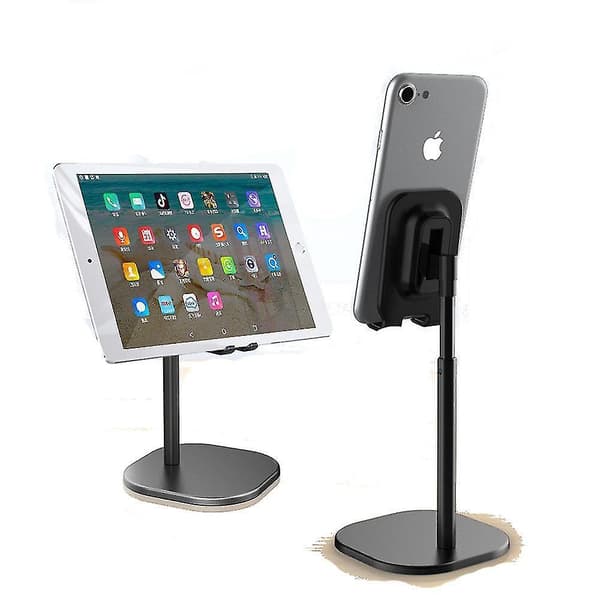 Dobbelt Roterende Aksel Foldbar Desktop Lazy Mobiltelefon Ipad Com k1Black