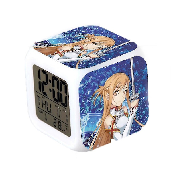 alarm Clock Colorful Electronic Color Changing Led Sword Art Online