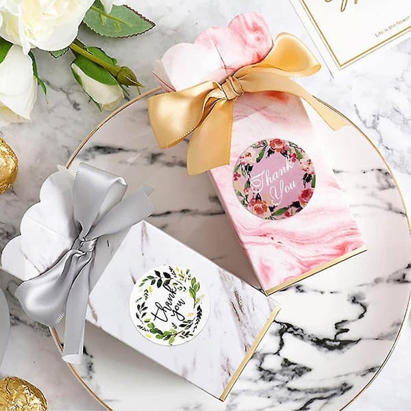 Floral Label Stickers For Birthday Gift Packaging Envelope Label 500pcs/roll