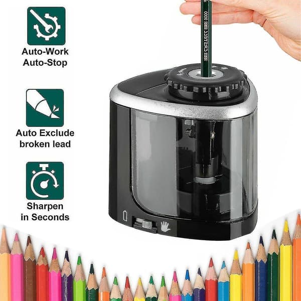 Pencil Sharpener 1 Electric Automatic Pencil Sharpener Safety Student Spiral Steel Blade