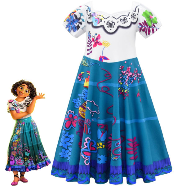 Encanto Children's Dress Up Costume Mirabelle Costume Dress Skirt 120cm