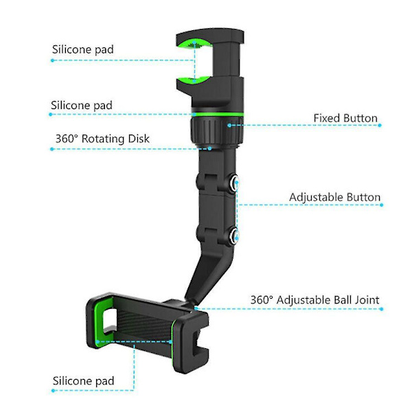 adjustable Rotatable Phone Holder Vehicle Mounts Live Streaming Phone Rack