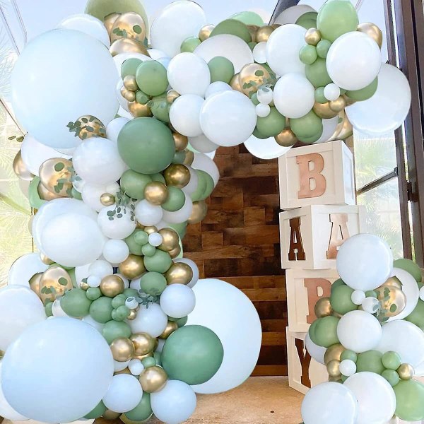 Avokado Farge Ballongbue Girlander Ballongkjede Sett Bursdag Bryllup Mitzvah Festdekorasjon