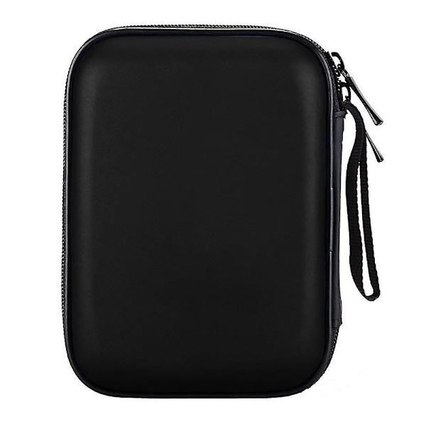 2.5 Inch Mobile Hard Disk Bag Protection Bag Shockproof Hard Disk Box Protective Cover Digital Accessories Storage Multi-function Bag Black