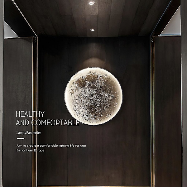 Moon Wall Lamp Modern Light Luxury Creative Aisle Corridor Mural Lamp Art Lights White