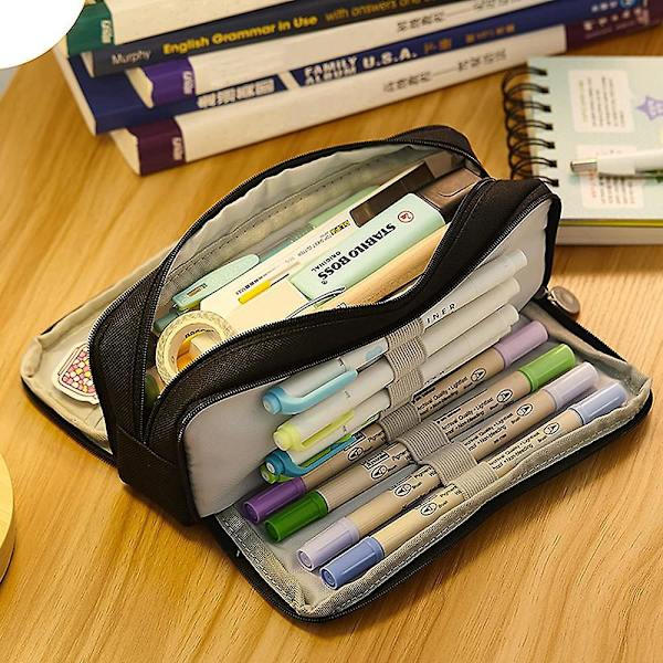 Large Pencil Case, Minimalist Portable Stationery Bag With Handle