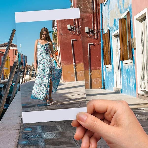 Bærbar Smart Fotoprinter Til Ios & Android Telefon White