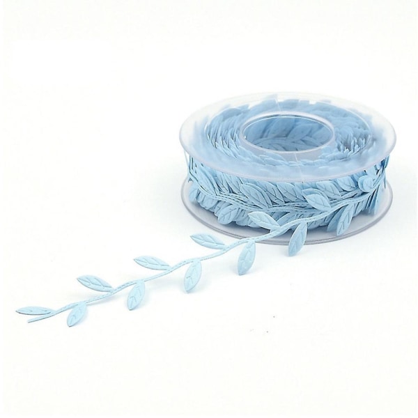 15m Leaves Ribbon Scrapbook Diy New Year Christmas Crafts Gift Wrapping Decor Blue