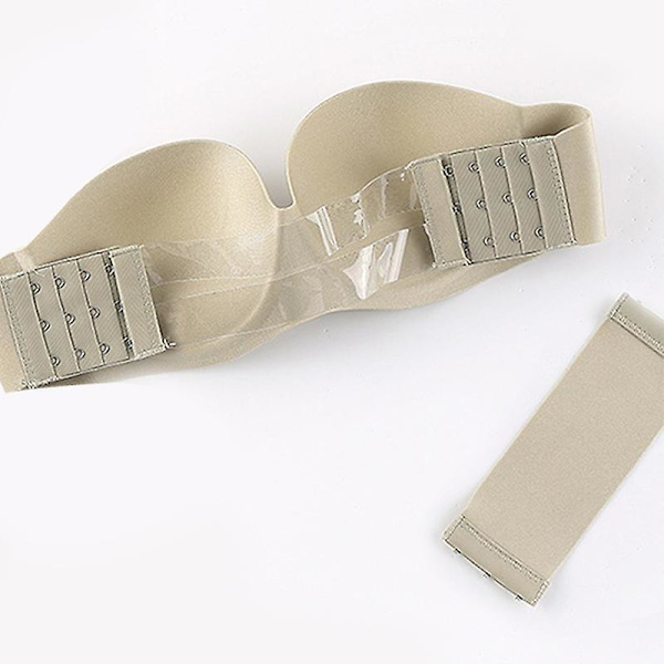 Strapless Bra Push Up Sponge Brassiere With Chargeable Back Strap Non-trace For Green E