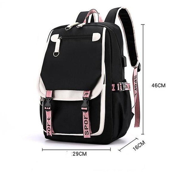 Bts Backpack Cute Usb Charging School Bag yellow