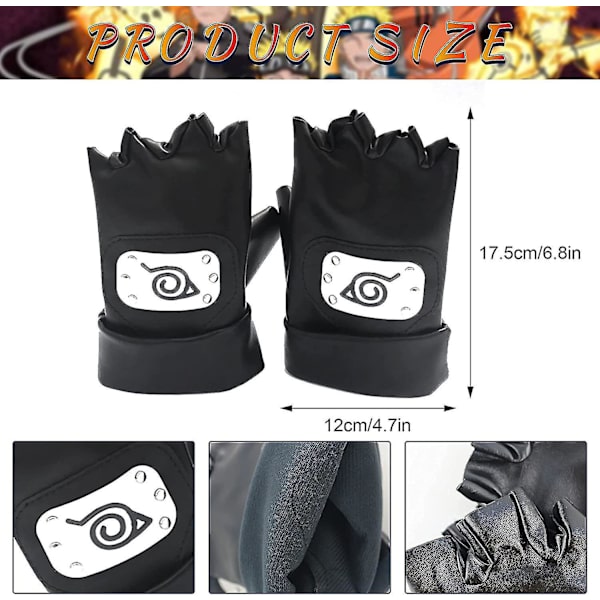 Kakashi Cosplay Set Ninja Konoha Naruto Headband Kakashi Forehead Protection And Kakashi Mask Gloves Kunai Ninja Plastic Shuriken Kakashi Cosplay Prop
