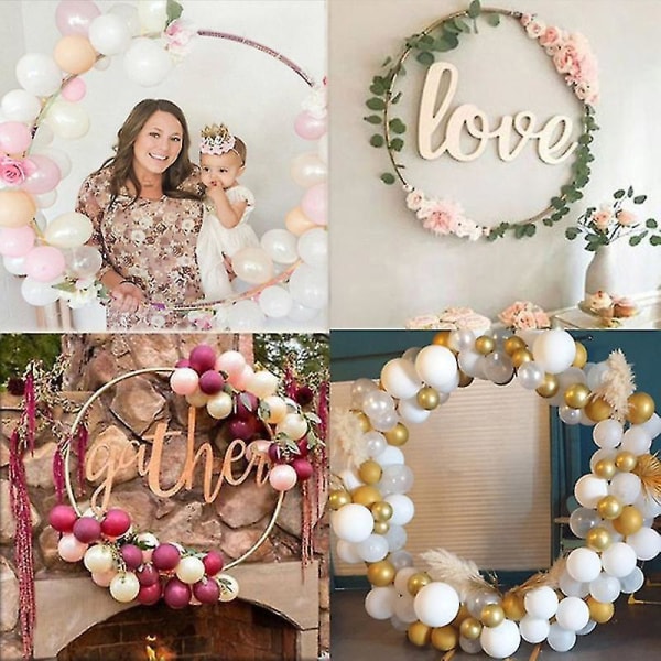 60/80/100/150cm Balloon Ring Round Big Balloon Arch Circle Ring Stand Holder Balloon Garland Background Frame Column Wedding 60CM