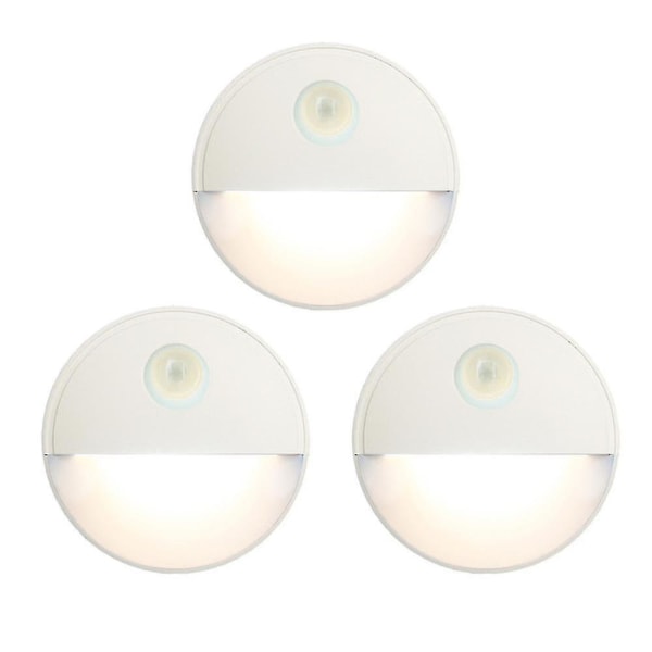 3pcs Motion Sensor Light Indoor, Glare Free Battery Operated Wireless Led Night Light For Closet Toi