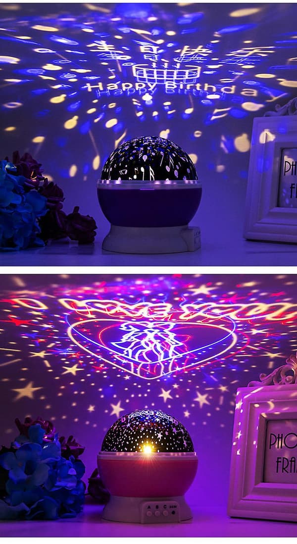 Projector Rotating  Decoration Scene Layout Flashing Lights String Lights Starry Night Light Unicorn Lights B091-924 Blue