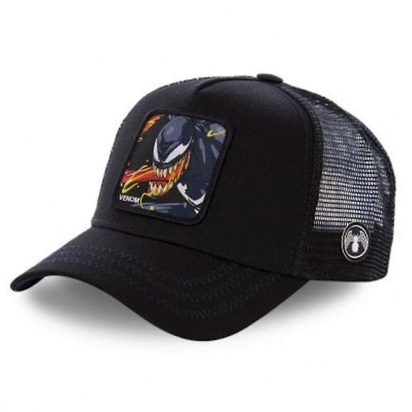 Mikki Snapback puuvillainen baseball-lippis & Dad Mesh / Trucker-hattu VENOM BLACK