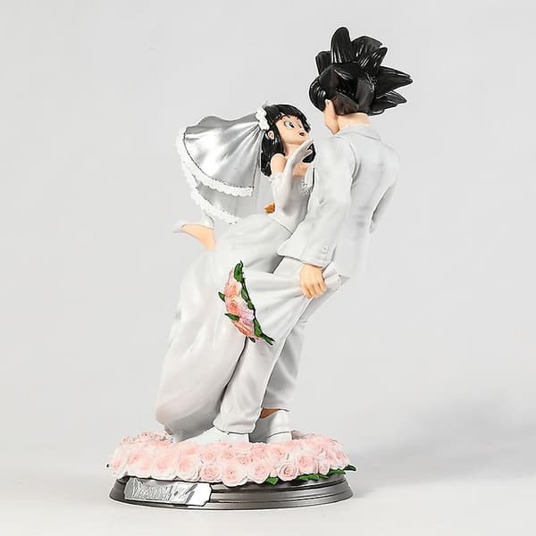 Dragon Ball Z Son Goku &amp; Chichi Bryllupsversion PVC Figur Legetøj Samling Model Statue 31cm box