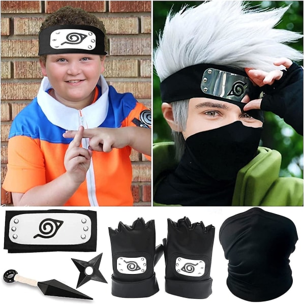 Kustomz Vikings Naruto Kakashi Cosplay Mask and luminious (Glow in Dark )  Headband 2pc Set : : Toys & Games