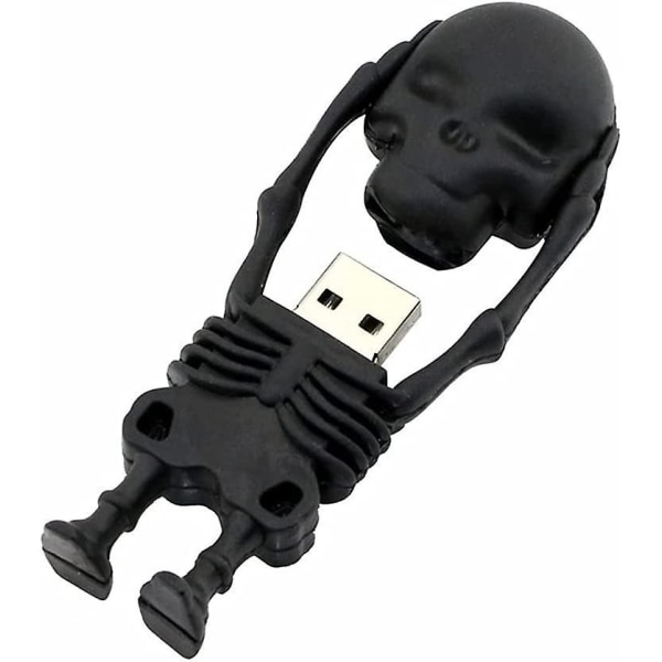 Usb-muistitikku Musta Luuranko 32gb Pääkallo Malli Muistitikku Usb 2.0 Levy