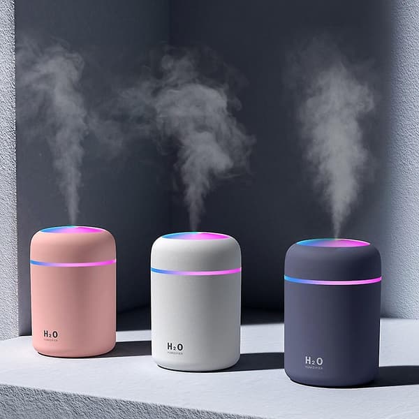 Bærbar 300 ml luftfugter USB ultralyd Dazzle Cup aroma diffuser Cool Mist Maker luftrenser White C