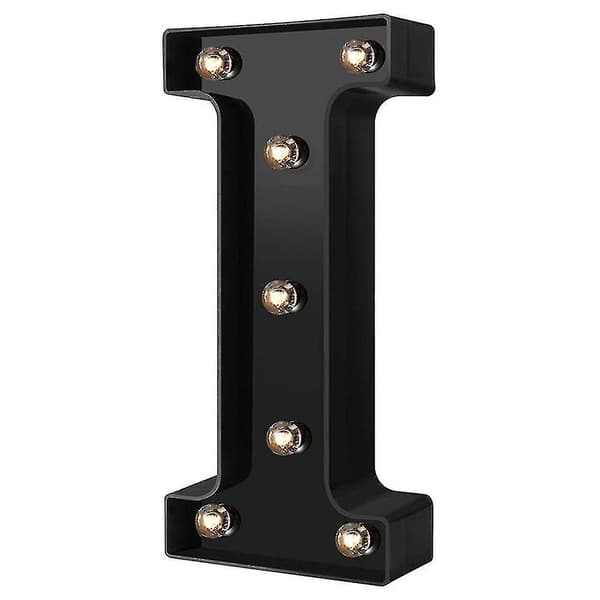 Nydesignede LED Bogstav Lys 26 Alfabet Sorte Dekorative Marquee Lamper Til Bryllupsfest I