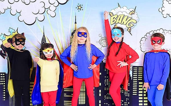 Superhelt-kapper og barnemasker Halloween Cosplay Superhelt-leker Beste gaver til barn (Thor)