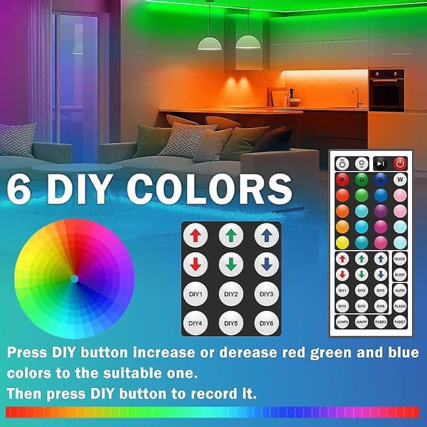 LED Lys 20m LED Striper For Rom Og TV Kontroll 44 Taster