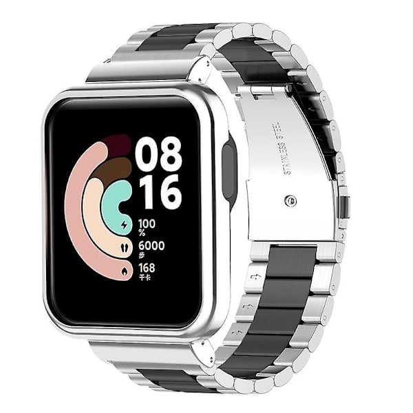Til Mi Watch Lite/Redmi Watch Armbåndsrem Holdbart Armbånd Smartwatch Bånd Silver black silver