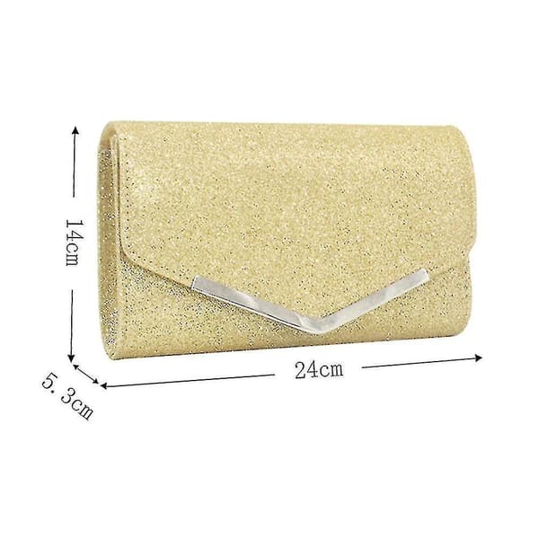 Dame Aften Clutch Tasker Formelle Fest Clutcher Bryllupspunge Gold