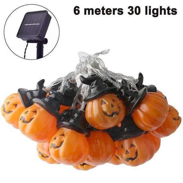 Halloween Decor Pumpkin String Lights, Solar String Light style 3