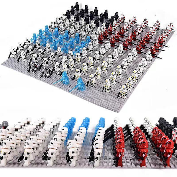 100pcs/lot Black And White Star Wars Blocks Clone Trooper Figures