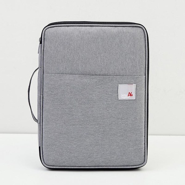 Vanntett Oxfored A4 Filmappe Dokumentveske Business Dokumentmappe Oppbevaringsveske For Notatbøker Penner Pad Datamaskiner Studentgave Light Gray