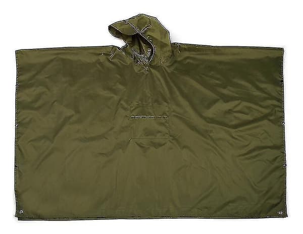 Hupullinen sadeponcho, vedenpitävä sadetakki green