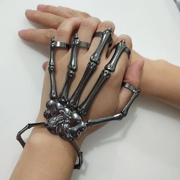 Skeleton Hand Bracelet Black