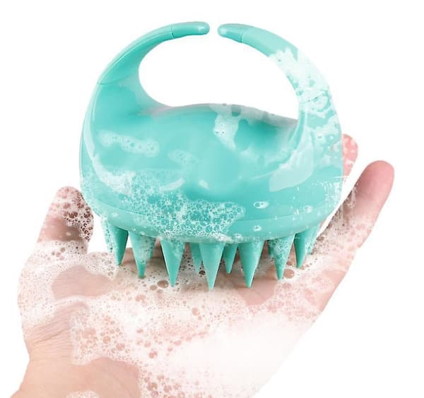Shampoo Massager Brush Scalp Exfoliator For Dandruff Removal, Scrubber Tool 2 Pack green
