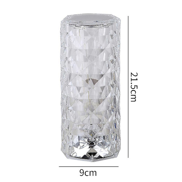 Color Changing Romantic Rose Crystal Lamp Bedside Touch Control Usb Diamond Table Lamp
