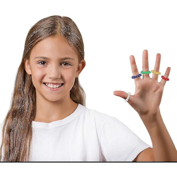30 Pieces Finger Massage Ring Prickly Sensory Finger Ring