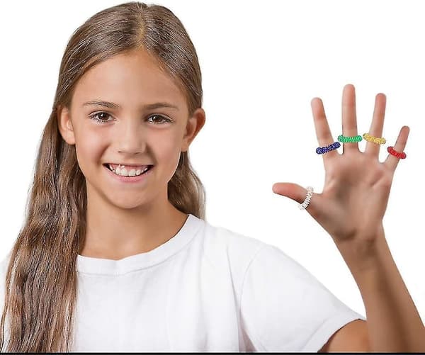 30 Stykker Finger Massasje Ring Pigg Sensorisk Finger Ring