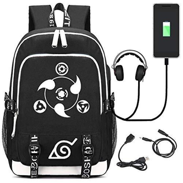 Marshmello Backpack Usb Rechargeable Backpack Large Capacity Student School Bag Color5