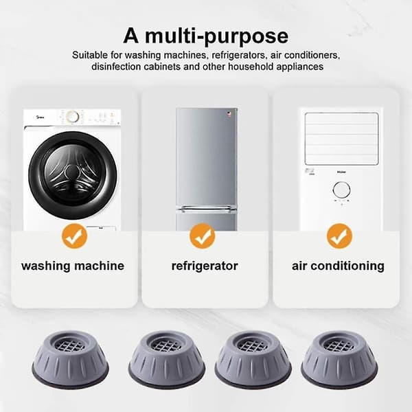 Washing Machine Non-slip Feet Pad Vibration Damper Rubber Foot Pad 4PCS