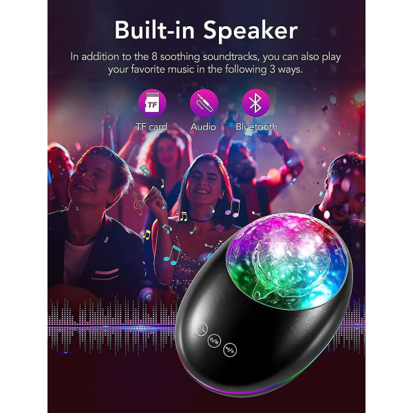 Northern Lights Aurora Projector, 3 In 1 Night Light With White Noise, Timer, Bluetooth Speaker, Galaxy Light Skylight Space Light For Ceiling
