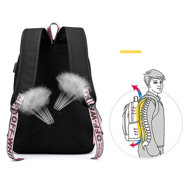Bts Backpack Cute Usb Charging School Bag Style1