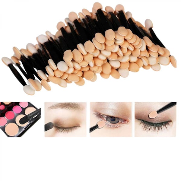 Eyeshadow Applicators, 100pcs Eyeshadow Applicator Double Sided Eye Makeup Applicators Short Sponge Eyeshadow Applicator
