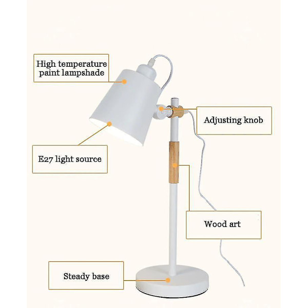 Modern Led Desk lamp adjustable Table Lamp(White)
